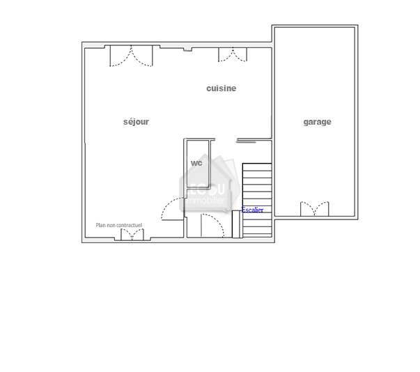 Plan du rez-de-chaussée non contractuel